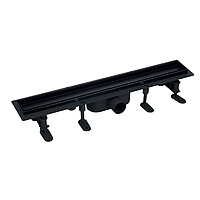 Душовий трап MIXXUS DRAIN-06-30 BLACK 70x300мм з нержавіючої сталі та сухим затвором (MI6526)