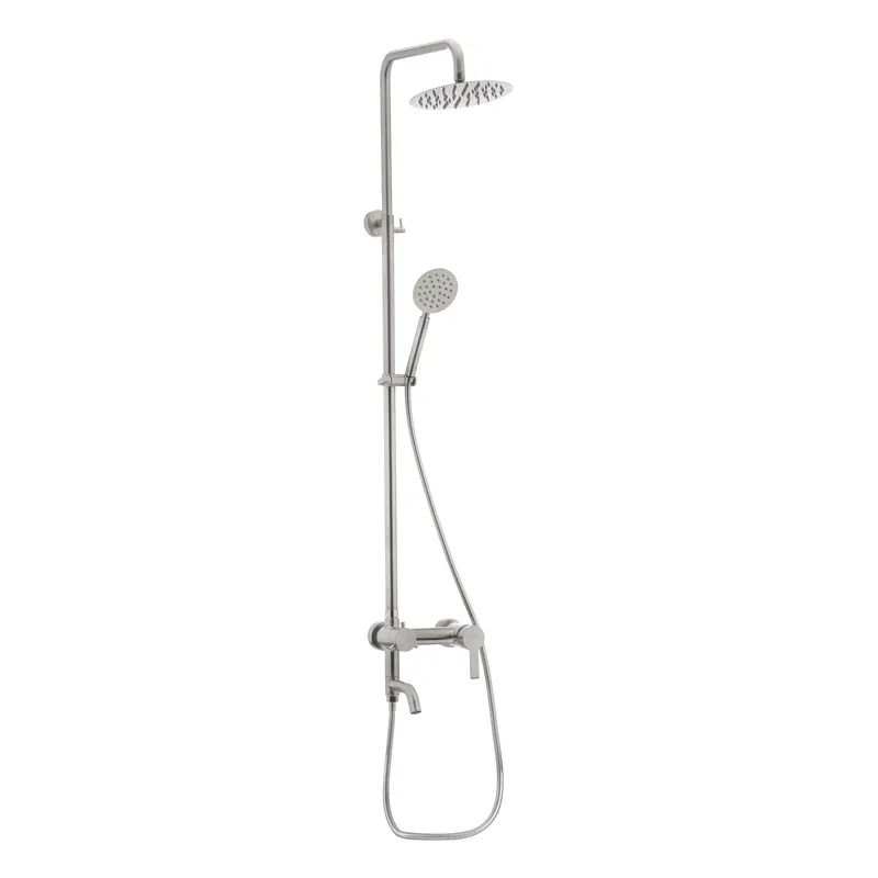 Душова колонка MIXXUS NOX-009-J з нержавіючої сталі з змішувачем і регульованою висотою 900-1350 мм (SS0038)