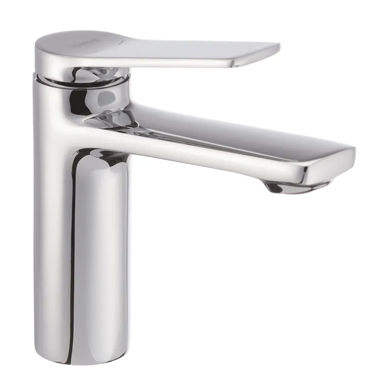 Змішувач для умивальника Haiba NOVAK 001, хром, гнучке підключення, картридж 35 мм (HB0954)