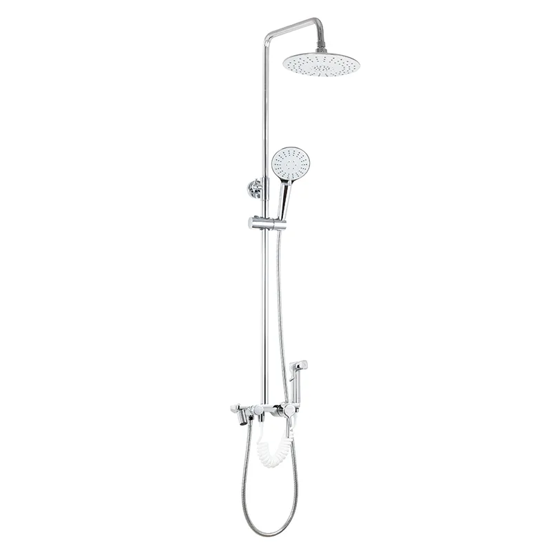 Душова колонка з змішувачем Haiba Markus 009-J, хром, 3 режими, 150 см шланг (HB3970)