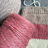 Пряжа пух бебіальпака і мериносу в шнурку Babysoft Fabifil рожевий, 250 грамів