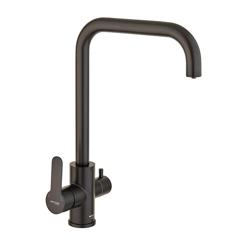 Змішувач для кухні Mixxus DAX-021-G Black з вих. для питної води, SUS304 (MI6078)