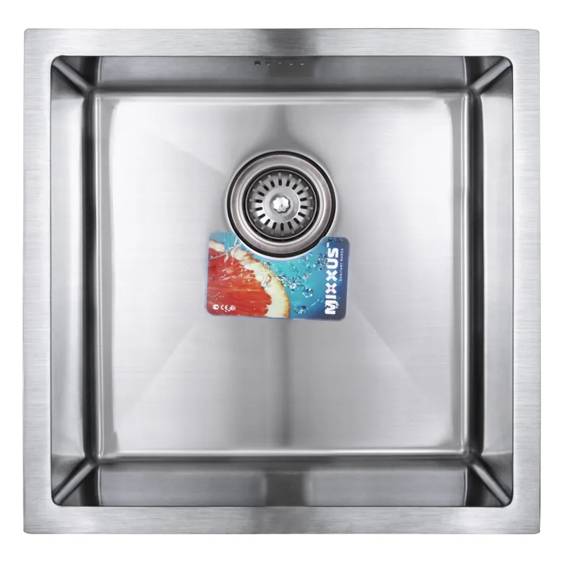 Мийка MIXXUS MX4645-200x1.2-HANDMADE, нержавіюча сталь, 1 чаша, сталевий колір (MX0567)