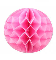 Паперові кулі - соти 20 см, колір рожевий