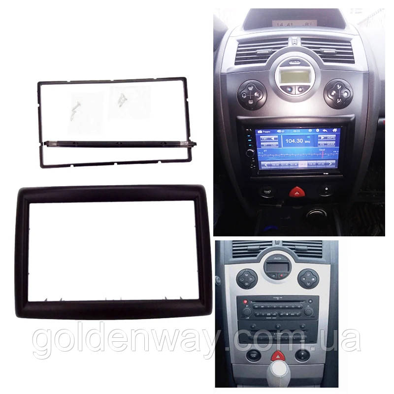 Перехідна рамка на магнітоу 1 DIN для автомобіля Renault Megane II 2003-2009 Carav 11-151, фото 1