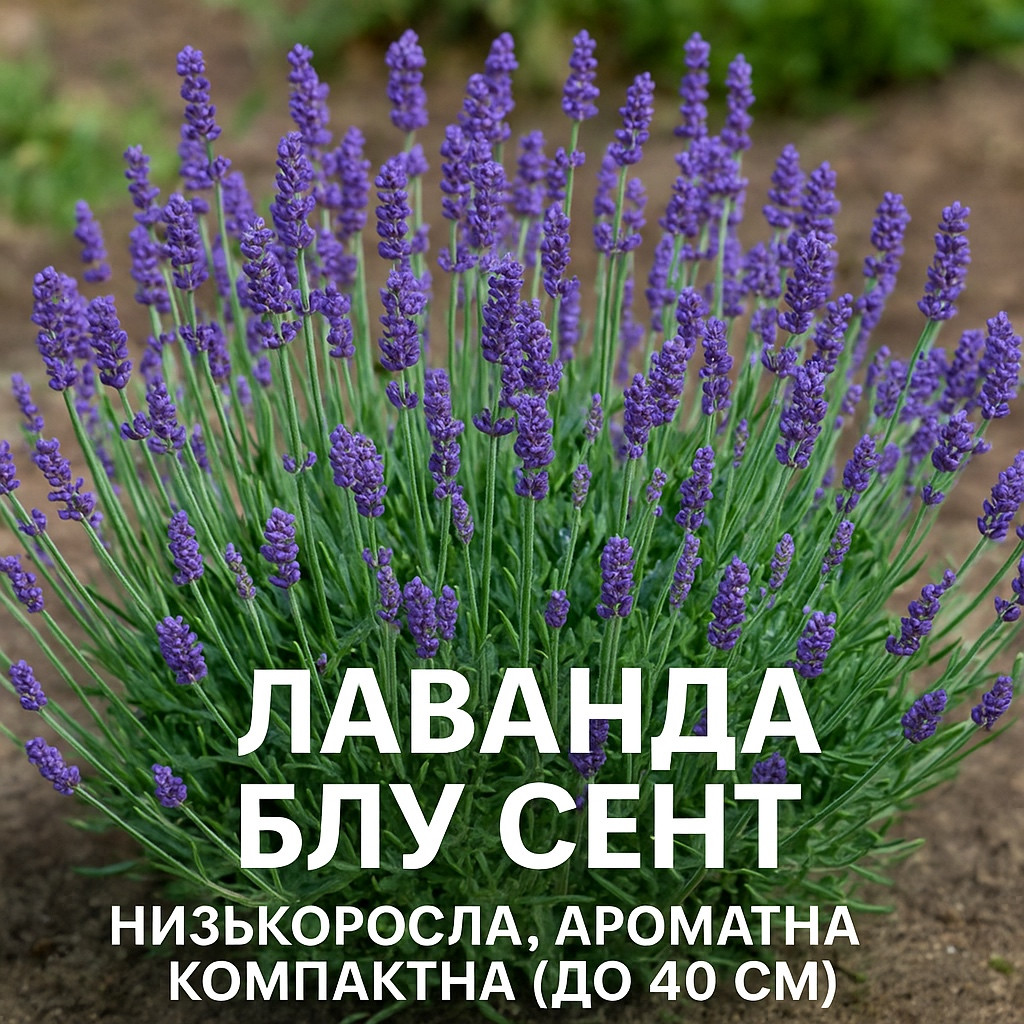 Лаванда Блу Сент — низькоросла, ароматна, компактна (до 40 см), фото 1