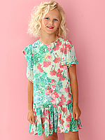 Святкова шифонова сукня для дівчинки квіти Y-clu 128-134 см (8/9А)