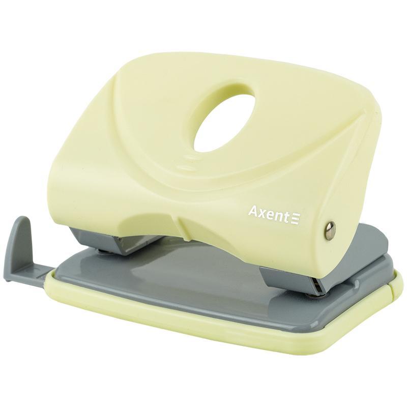 Діркопробивач до 20 аркушів Axent Welle-2 жовтий 3820-08