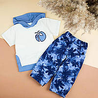 Комплект дитячий "Торнадо" з вишивкою, Синій, 80 (1 рік)