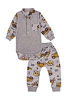 Ясельний комплект для хлопчиків "Містер Грей", Сірий, 68 (6 міс)