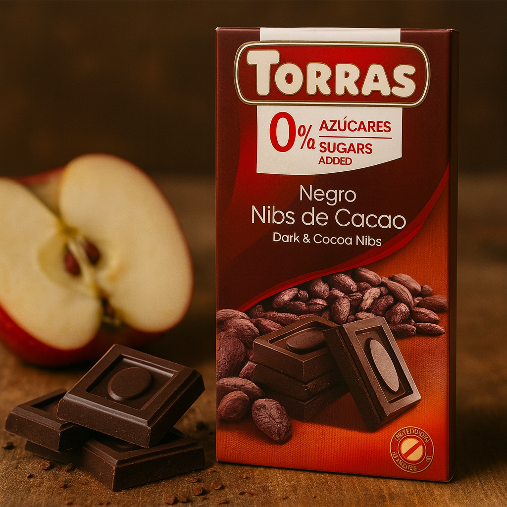 Шоколад чорний Torras з какао-бобами без цукру 😍 75 гр. Іспанія, фото 1