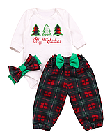 Комплект для дівчинки "Перше Різдво", Зелений, 80 (1 рік)