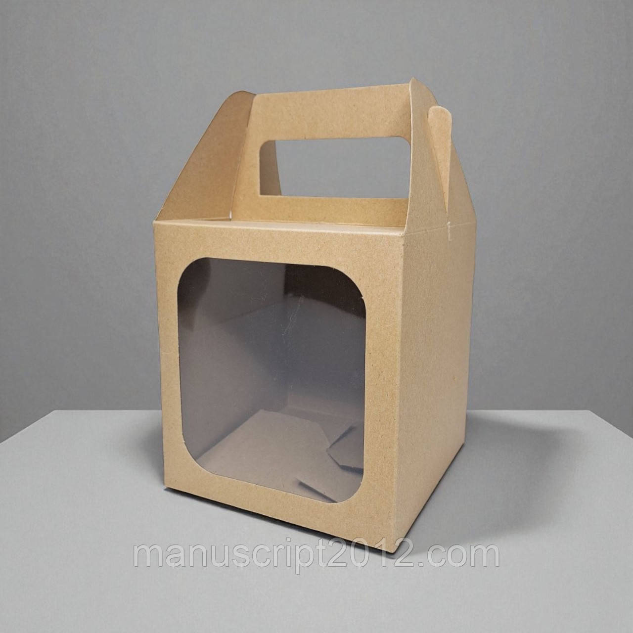 Коробки для паски, панетона, пряникового будиночка, подарунка (130х130х140мм.) крафт