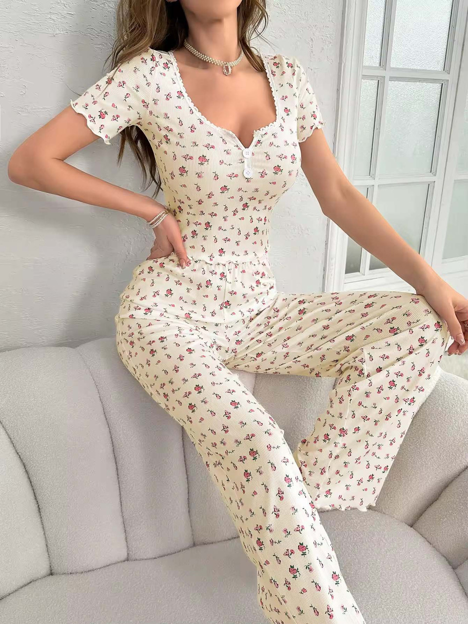 Жіночі піжами №С0577 Шампань, фото 1