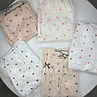 Жіночі піжами №С0929 Білий з рожевими серцями, фото 5