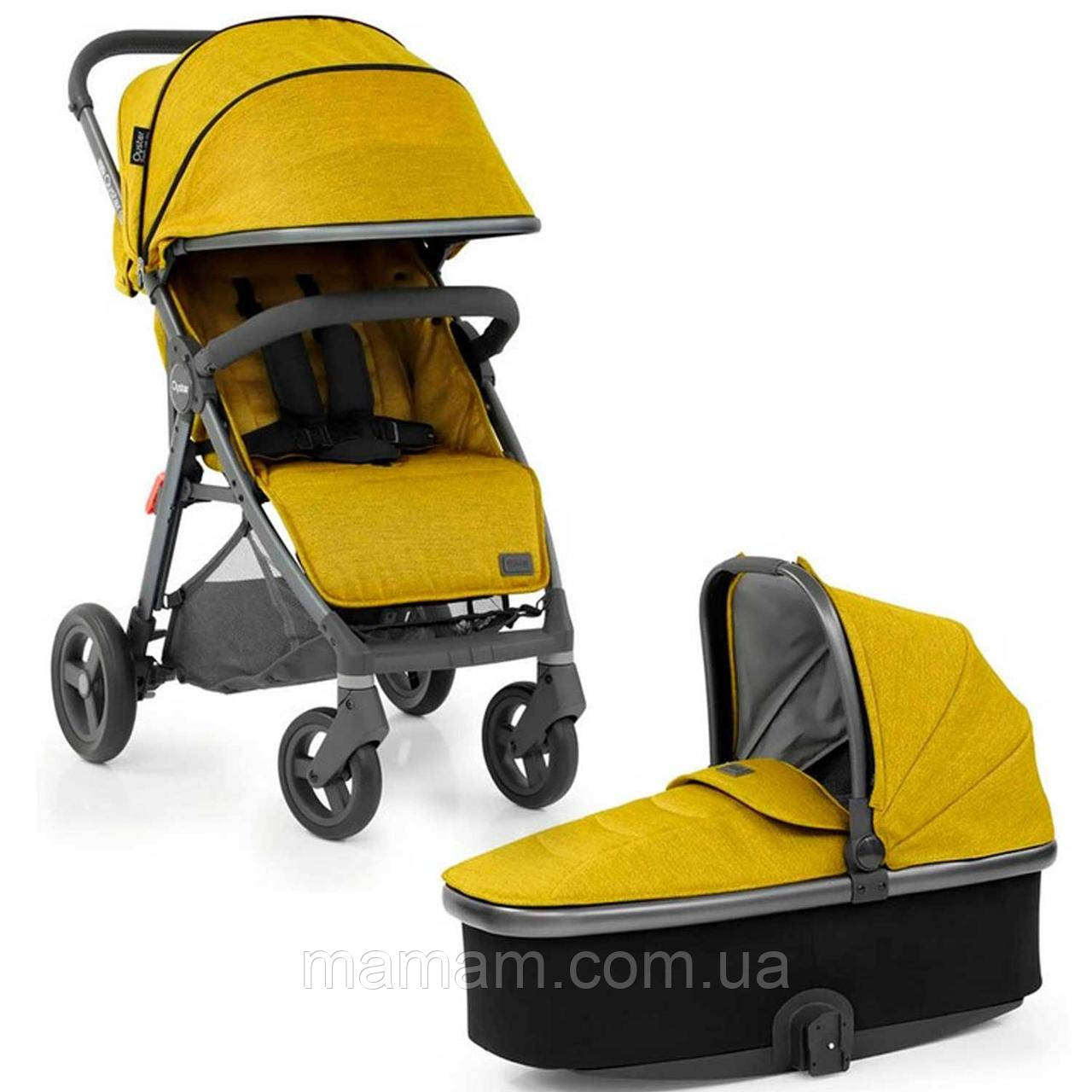 Універсальна коляска 2 в 1 BabyStyle Oyster Zero Mustard, фото 1