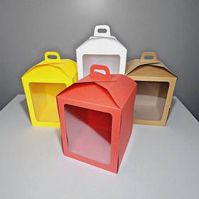 Коробки для паски, панетона, пряникового будиночка, подарунка (170х170х200мм.)