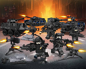 Конструктор «Штурмова операція» SWAT — танк, броневик, бійці спецназу та зброя для Lego Лего