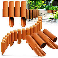 Палисад садовый кирпичный Cellfast Standart 2.30 м, декоративное ограждение для клумб и газонов, садовая палисада 34-043