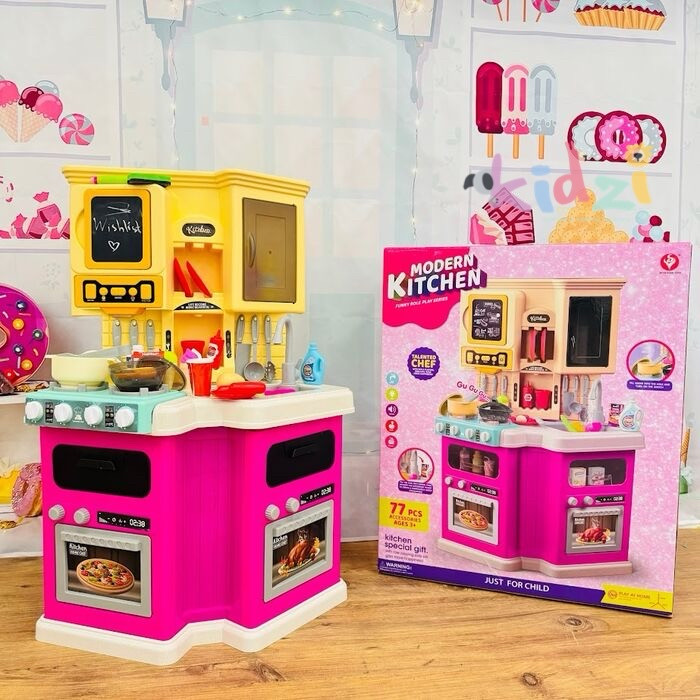 Кухня 922-165 (6) висота 80 см, 77 елементів, звуки, мелодії, підсвічування, автоматична подача води, парогенератор, дошка для, фото 1