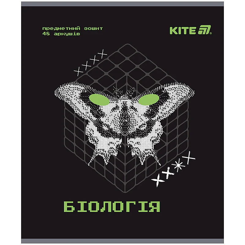 Зошит предметний Kite Techno K25-240-7, 48 аркушів, клітинка, біологія, фото 1