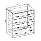 Комод на 4 шухляди. Шир 80 см., фото 3