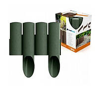 Палисад садовый зеленый Cellfast Standart 2.30 м, декоративное ограждение для клумб и газонов, садовая палисада 34-042