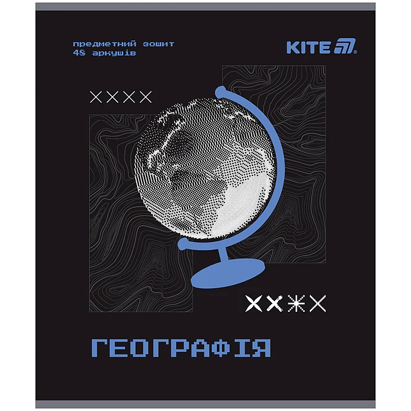 Зошит предметний Kite Techno K25-240-5, 48 аркушів, клітинка, географія, фото 1