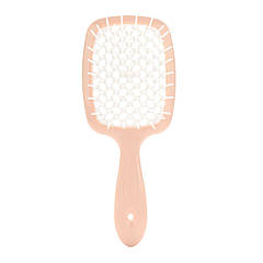 Щітка для волосся персикова з білим Superbrush Janeke