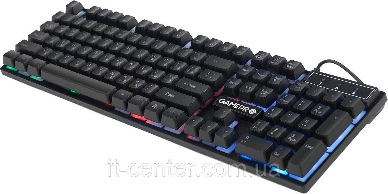 Клавіатура GamePro GK296 RGB Black З ПІДСВІТКОЮ