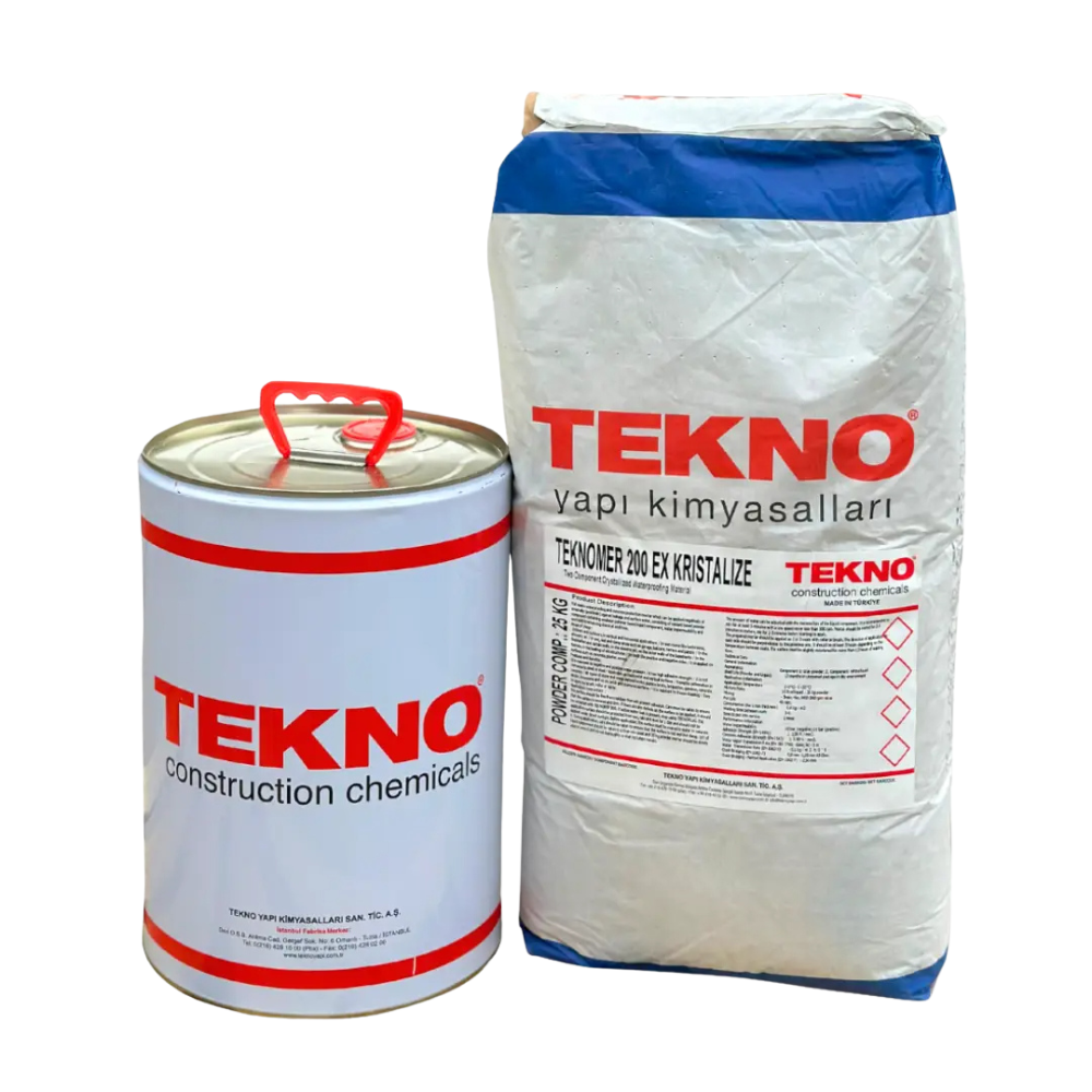 Супереластична полімерцементна гідроізоляція, проникаюча, Teknomer 200 EX Kristalize (35 кг)., фото 1