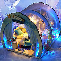 Ляльковий будинок Ocean house з підсвіткою 16х18х14.5 см. Румбокс. Конструктор мініатюрний ляльковий