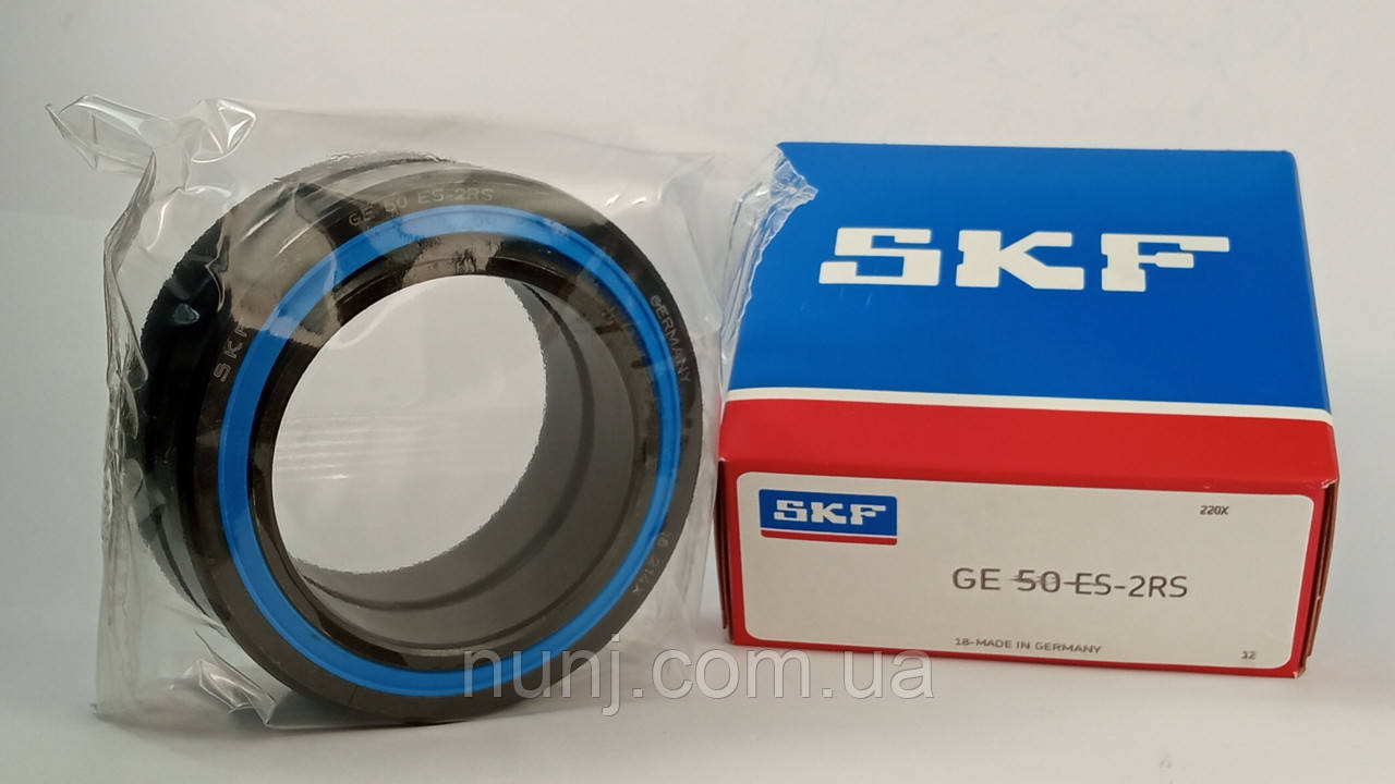 Підшипник GE-50ES-2RS SKF (ШСП-50-2RS) розміри: 50*75*35 шарнірний закритий, фото 1