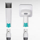 Набір для грумінгу 7в1 машинка для стрижки тварин та насадка на пилосос для вичісування PetChois Білий, фото 3