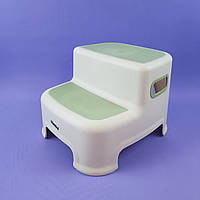 Дитяча підставка для ніг на дві сходинки BM-68102 Bimbo 28*30*25 см. антиковзаючі накладки зелена