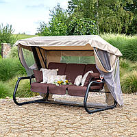 Садова гойдалка зі столиками Venezia Lux Black + подушки
