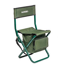 Стілець складаний зі спинкою і сумкою в низу туристичний для відпочинку на природі риболовлі Ranger Snov Bag