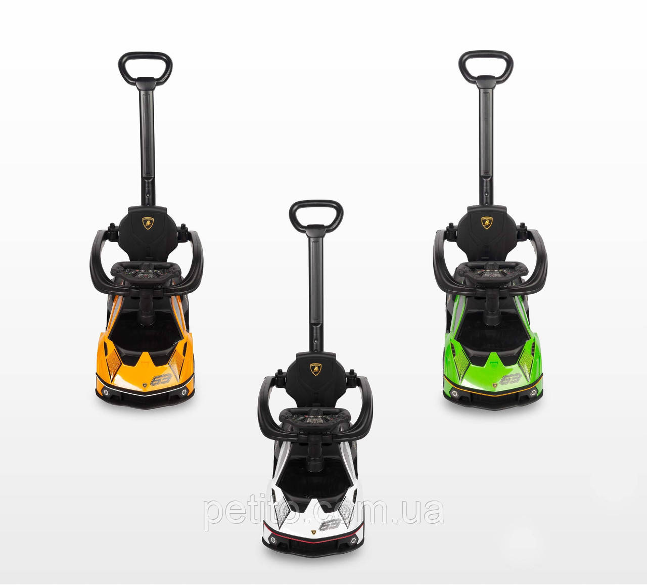 Машинка для катання Caretero (Toyz) Lamborghini Essenza з батьківською ручкою, фото 1