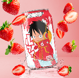 Газований напій Ultrapop One Piece Soda Luffy Lemon Strawberry 330мл, фото 3