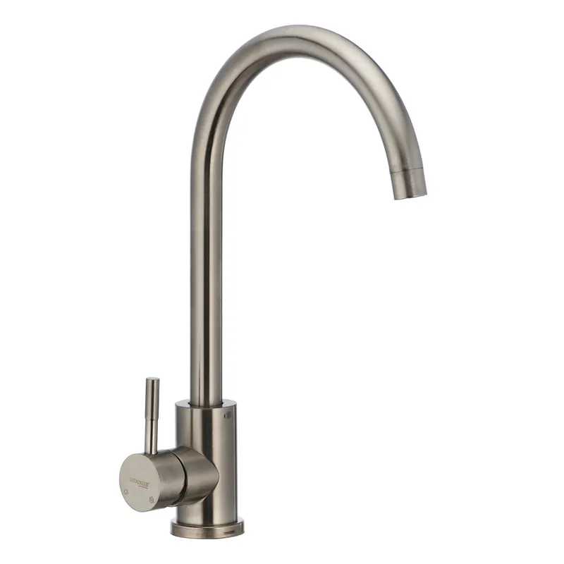 Кухонний змішувач MIXXUS SUS 011 (SS2795), високий, одноважільний, нержавіюча сталь SUS304