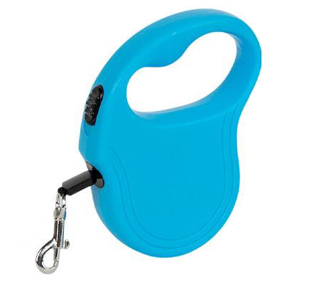 Поводок рулетка для собак довжина 3 метри до 15 кг, синій, фото 1