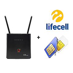 Стаціонарний Wi-Fi роутер 4G Olax AX9 Pro з АКБ 4000mAh та SIM-картою Lifecell