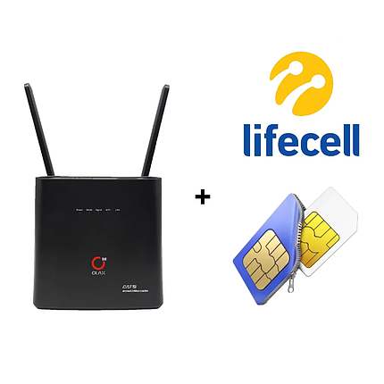 Стаціонарний Wi-Fi роутер 4G Olax AX9 Pro з АКБ 4000mAh та SIM-картою Lifecell, фото 1