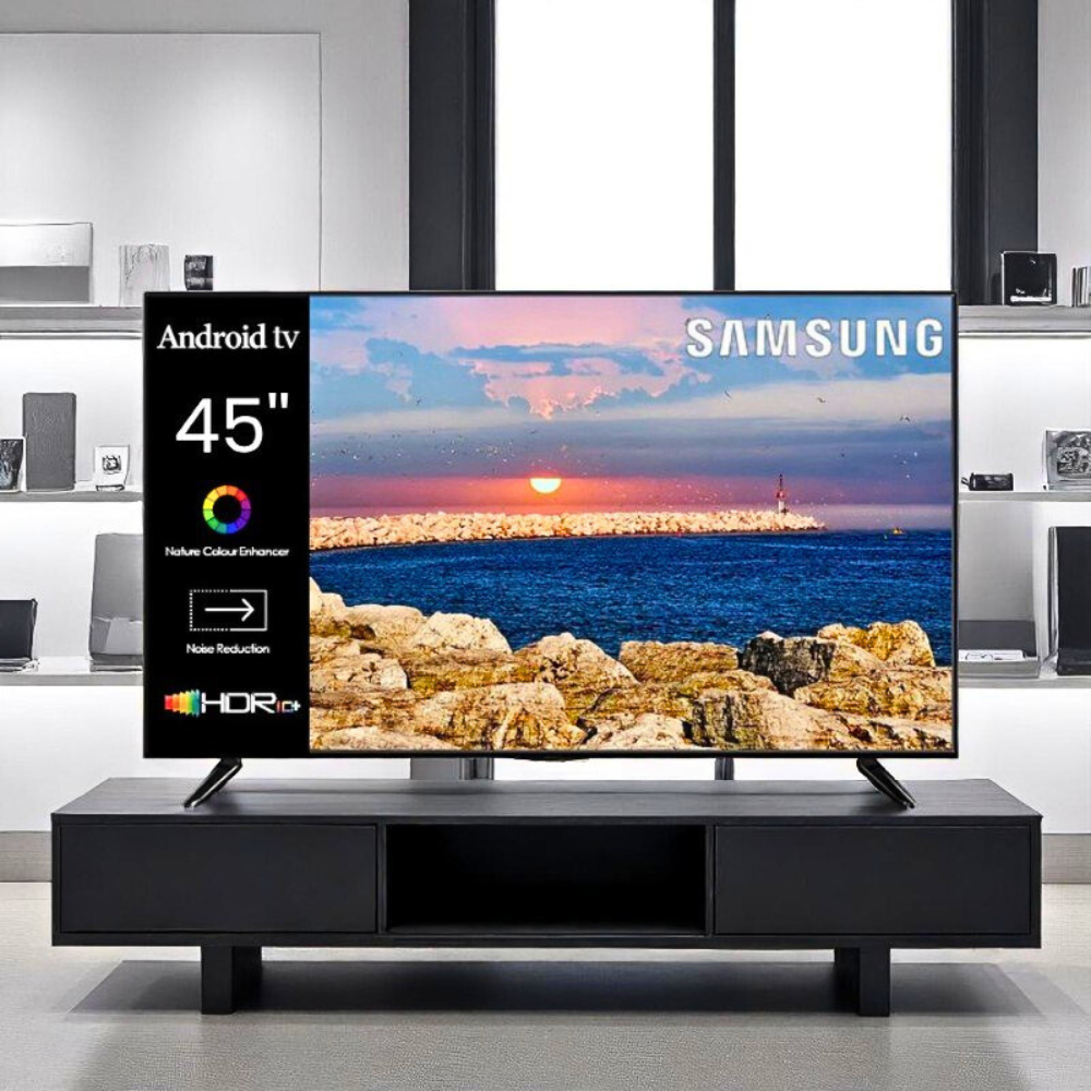 Плазмовий телевізор 45 дюймів Samsung з кронштейном в подарунок Телевізор Самсунг LED 4K UHD Smart TV Wi-Fi Android 14 Bluetooth, фото 1