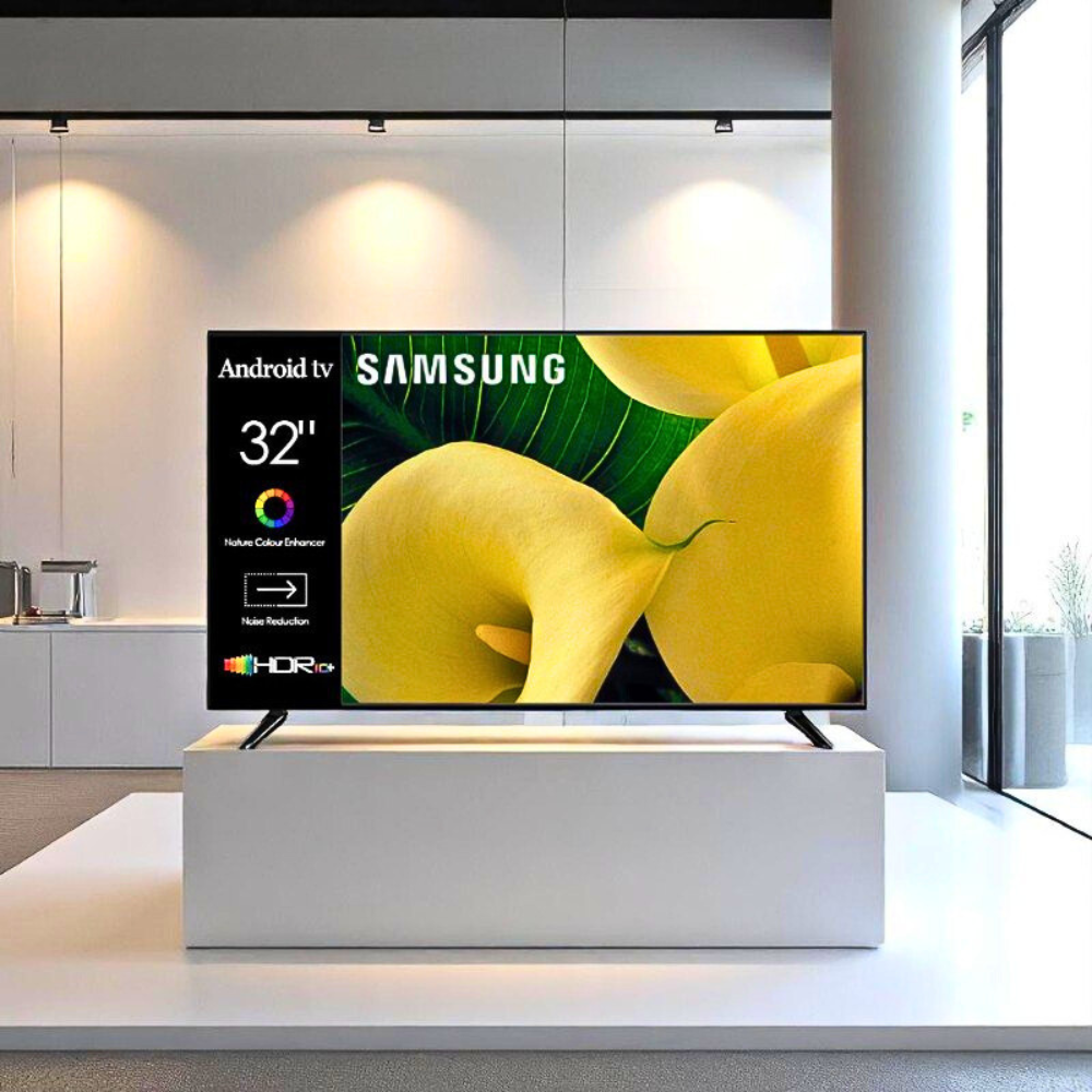 Телевізор Samsung 4K UltraHD Smart TV 32 дюйми з кронштейном Плазмовий телевізор Android 14 Wi-Fi Bluetooth, фото 1
