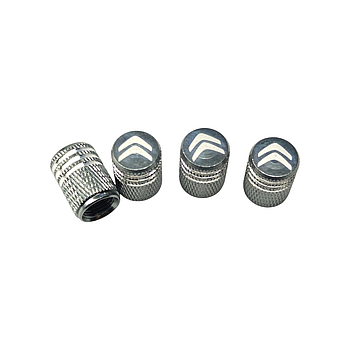 Металеві ковпачки на ніпель з логотипом Citroen сірий