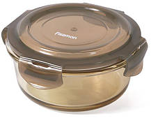 Контейнер для продуктів Fissman Luxor 400мл скляний, 14х7.5см круглий