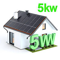 Автономна сонячна електростанція Елітна станція 5 кВт з панельними батареями та акумулятором для дому