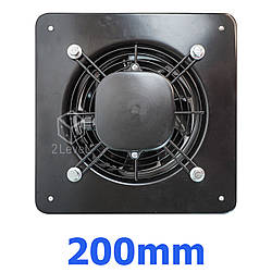 Вентилятор фортечний у квадратній рамі WO-K 200 Витяжний осьовий вентилятор QuickAir Настінний вентилятор 200 мм