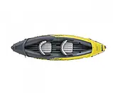 💙Надувний човен-байдарка двомісна Intex 68307 "EXPLORER-K2 KAYAK" кайак з 2 веслами та ручним насосом, Жовтий, фото 3